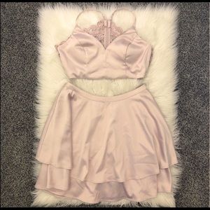 2 piece Blush Formal Dress